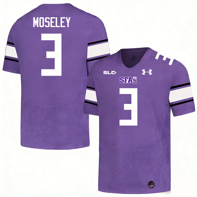 Stephen F. Austin Lumberjacks #3 Mark Moseley College Football Jerseys,Uniforms-Purple